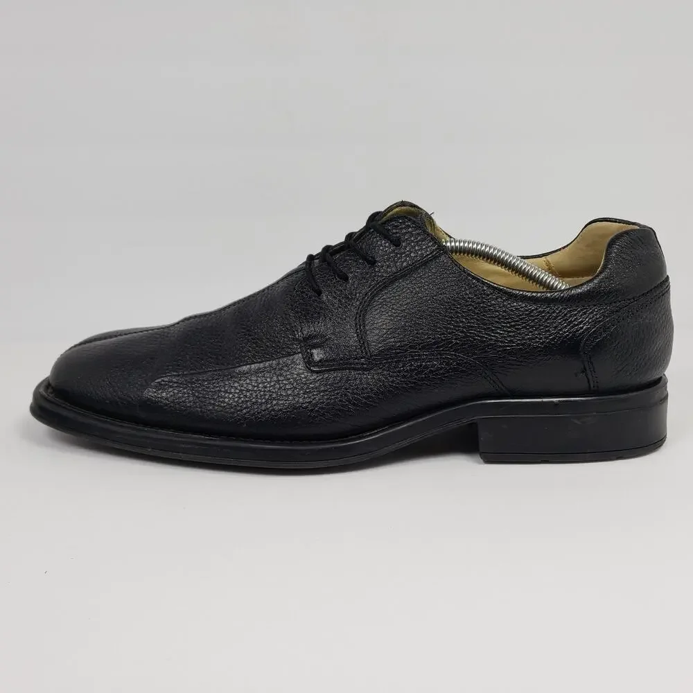 Studio Belvedere Bay Bridge Mens Sz 15 D Black Pebble Leather Oxford Formal Shoe